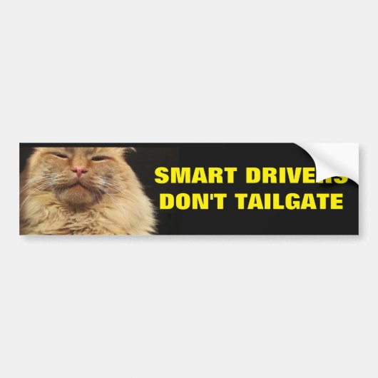 Slimme drivers maken geen 'Tailgate'. Gemiddelde k Bumpersticker (Voorkant)
