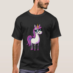 Slimme Eenhoorn met Moppige Bril Magische Hoorn Sc T-shirt