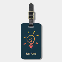 Slimme elektricien voor lichtlamp bagagelabel