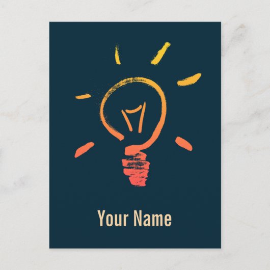 Slimme elektricien voor lichtlamp feestdagenkaart (Voorkant)