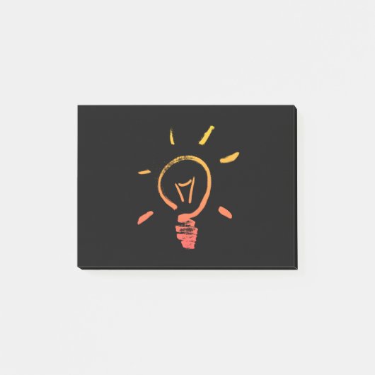 Slimme elektricien voor lichtlamp post-it® notes (Voorkant)