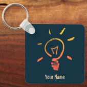 Slimme elektricien voor lichtlamp sleutelhanger (Voorkant)
