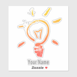 Slimme elektricien voor lichtlamp sticker