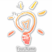 Slimme elektricien voor lichtlamp sticker (Voorkant)