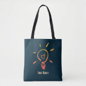 Slimme elektricien voor lichtlamp tote bag (Voorkant)