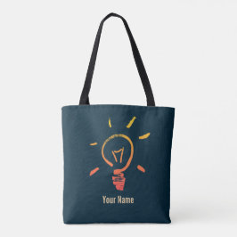 Slimme elektricien voor lichtlamp tote bag