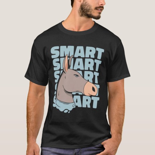 Slimme Ezel Ezel Mini Paard T-shirt (Voorkant)