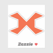 Slimme Gaming Letter X Monogram Sticker (Vel)