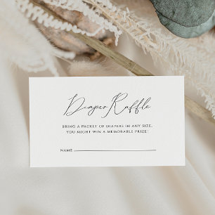 Slimme Genderneutrale Baby shower Luier Raffle Informatiekaartje