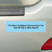 Slimme gesprek bumpersticker (Op auto)
