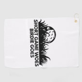 Slimme golfcitaten golfhanddoek (Horizontaal)