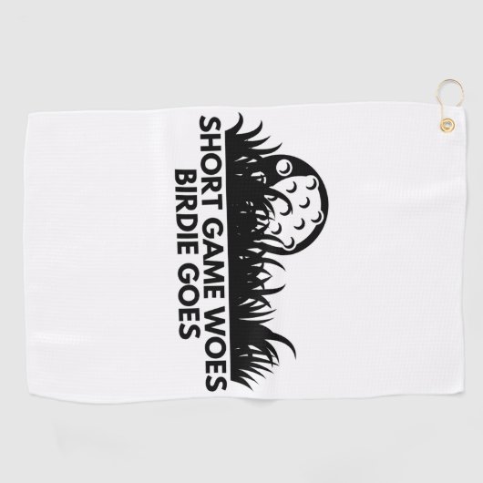 Slimme golfcitaten golfhanddoek (Horizontaal)