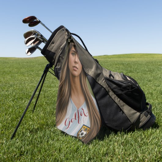 Slimme Golfermeisje Golfhanddoek (Groen)
