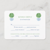 Slimme Griekse Key Boxwood Bruiloft Maaltijd keuze Informatiekaartje (Voorkant)