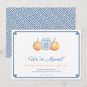 Slimme herfst pompoen adreswijziging aankondiging