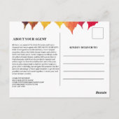 Slimme Herfst Vastgoed Farming Prospecting Briefkaart (Achterkant)