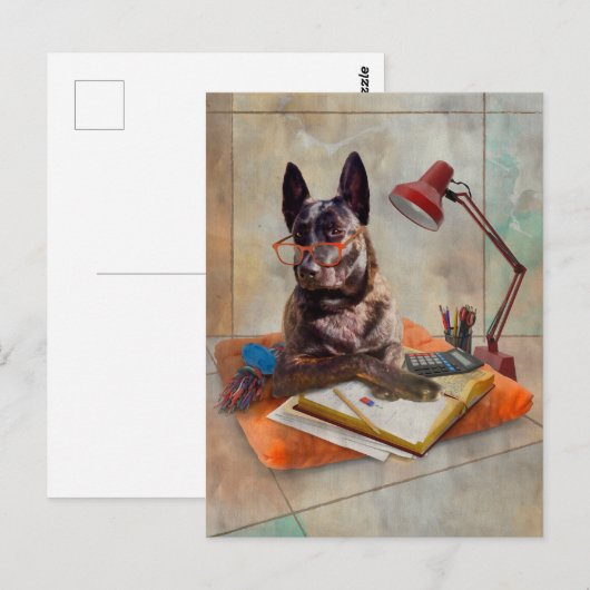 Slimme Hollandse Hond Briefkaart (Voorkant / Achterkant)