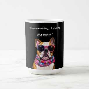 Slimme Hond met Bril – Grappige Nerd Puppy Citaat Koffiemok