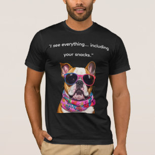 Slimme Hond met Bril – Grappige Nerd Puppy Citaat T-shirt