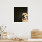 Slimme hondenbedekking met moderne stijl poster (Keuken)