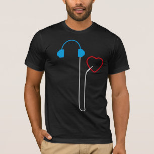 Slimme hoofdtelefoon zwart t-shirt