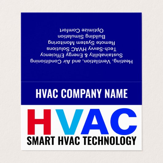Slimme HVAC-technologieoplossingen, technisch onde Visitekaartje (Buitenkant ongevouwen)