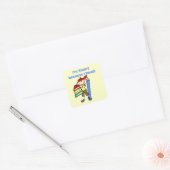 Slimme Jongen Omdat Ik Lees Vierkante Sticker (Envelop)