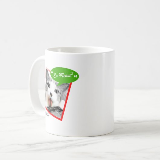 slimme kat koffiemok (Voorkant links)