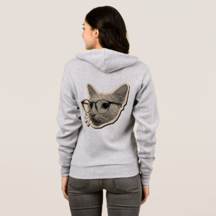 "Slimme kat ontworpen met bril Hoodie