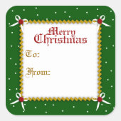 Slimme Kerstcadeau Tag Sticker (Voorkant)