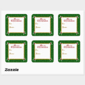 Slimme Kerstcadeau Tag Sticker (Vel)