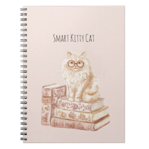 Slimme Kitty Kat Bril Roze Boeken Notitieboek