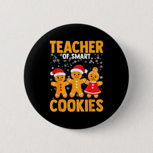 Slimme koekjes van gemberkoek Kerstmis Leraar Knip Ronde Button 5,7 Cm