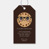 Slimme koekjesleraar Dank je cadeauwaardering Cadeaulabel (Achterkant)