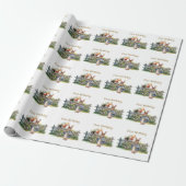 Slimme konijn eerste verjaardag cadeaupapier (Uitgerold)