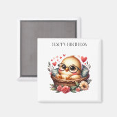 Slimme Kuiken Verjaardag Magneet (Voorkant / Achterkant)