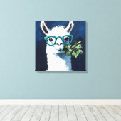 Slimme Lama Chic Canvas Afdruk (Insitu (Houten vloer))
