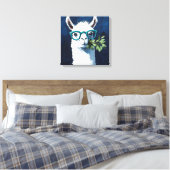 Slimme Lama Chic Canvas Afdruk (Insitu (Slaapkamer))