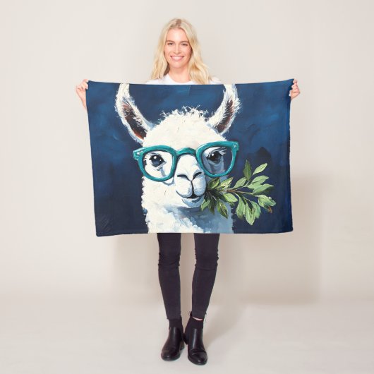Slimme Lama Chic Fleece Deken (In situ)