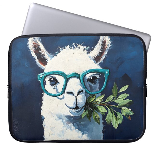 Slimme Lama Chic Laptop Sleeve (Voorkant)