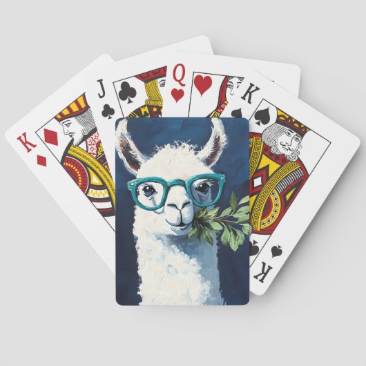 Slimme Lama Chic Pokerkaarten (Achterkant)