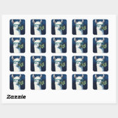 Slimme Lama Chic Vierkante Sticker (Vel)