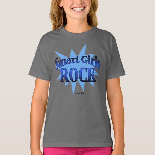 Slimme meisjes Rock - blauw shirt (Voorkant)