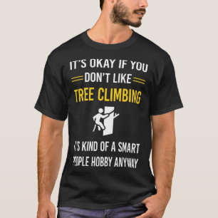 Slimme mensen boom klimmen klimmer t-shirt