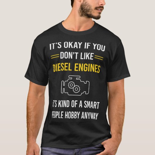 Slimme Mensen Dieselmotor T-shirt (Voorkant)