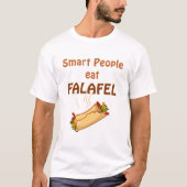 Slimme mensen eten falafel t-shirt (Voorkant)