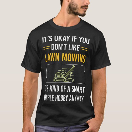 Slimme mensen grasmaaier grasmaaier t-shirt (Voorkant)
