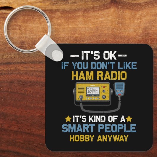 Slimme mensen Hobby Anyway Ham Radio Operators Ama Sleutelhanger (Voorkant)