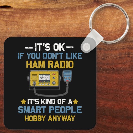 Slimme mensen Hobby Anyway Ham Radio Operators Ama Sleutelhanger (Achterkant)