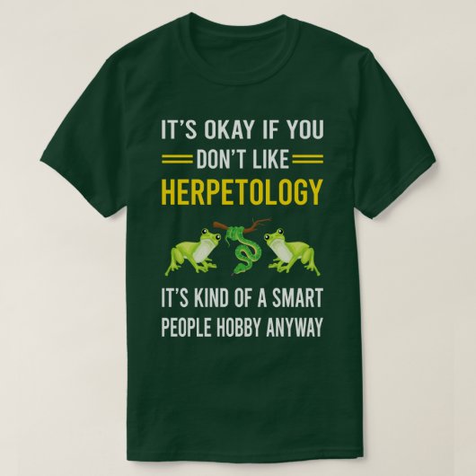 Slimme mensen Hobby Herpetologie Herping Herp T-shirt (Design voorkant)
